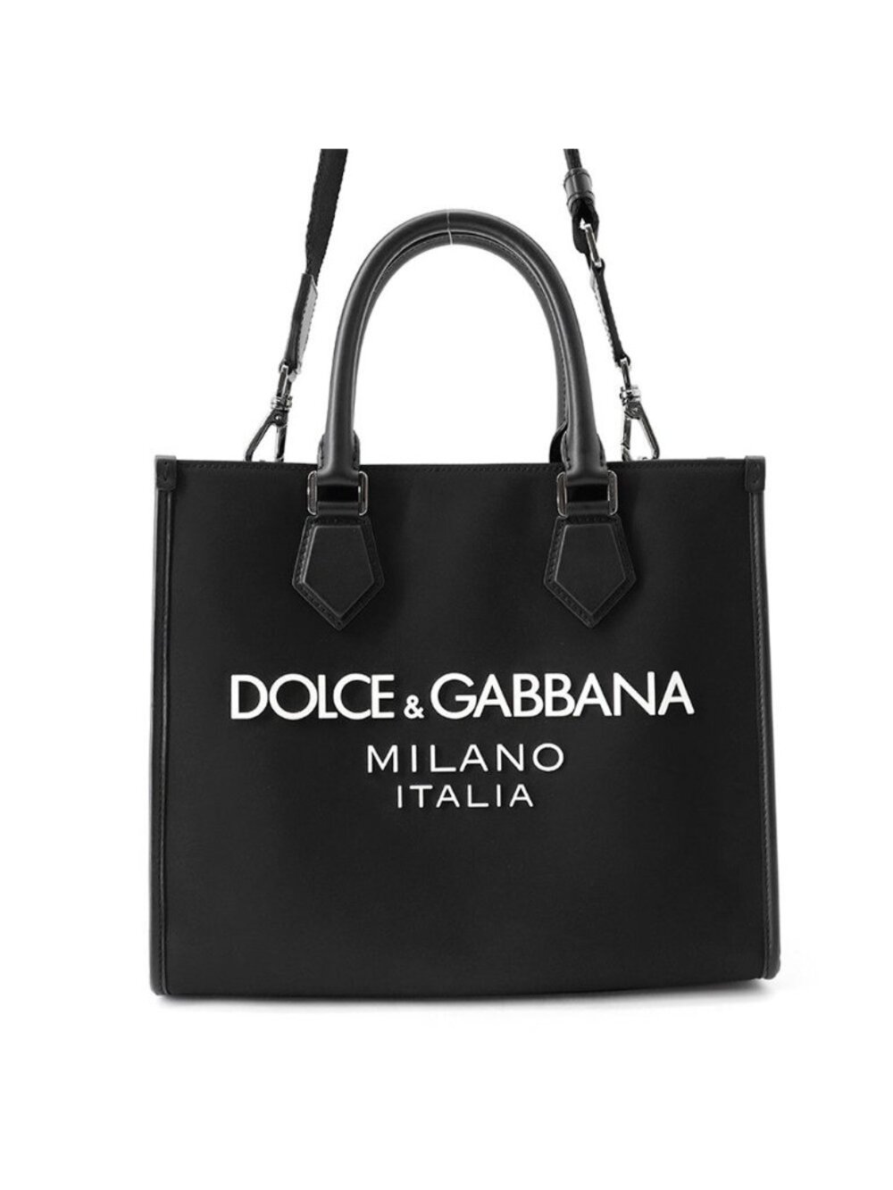 Dolce & Gabbana Tote Bag Logo Nylon & 2-Way Shoulder Black